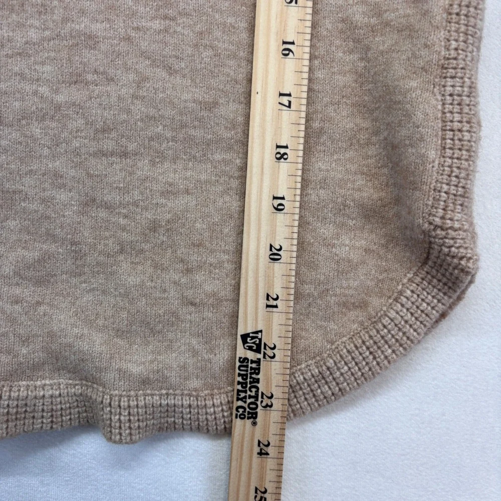 Hem‎ & Thread Cowl Neck Leopard Print Sweater Size Large Tan Beige Knit Pullover